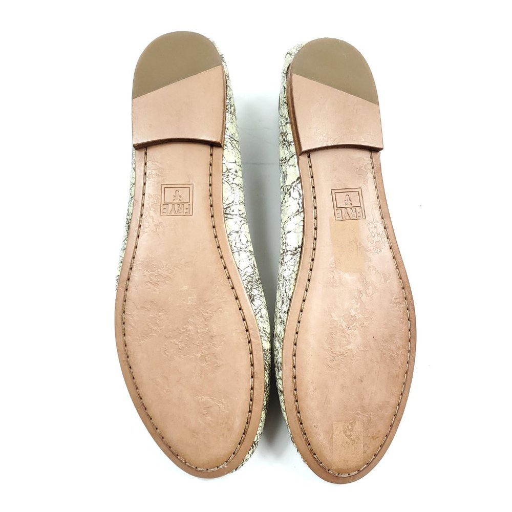 Frye Leather Crackle Carson Ballet Flats - Picture 6 of 9